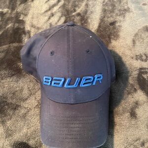 Bauer Dark Cap with Vibrant Blue Embroidery